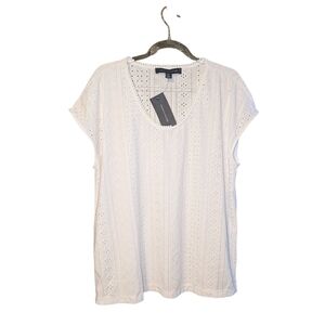 Tommy Hilfiger White Eyelet Top